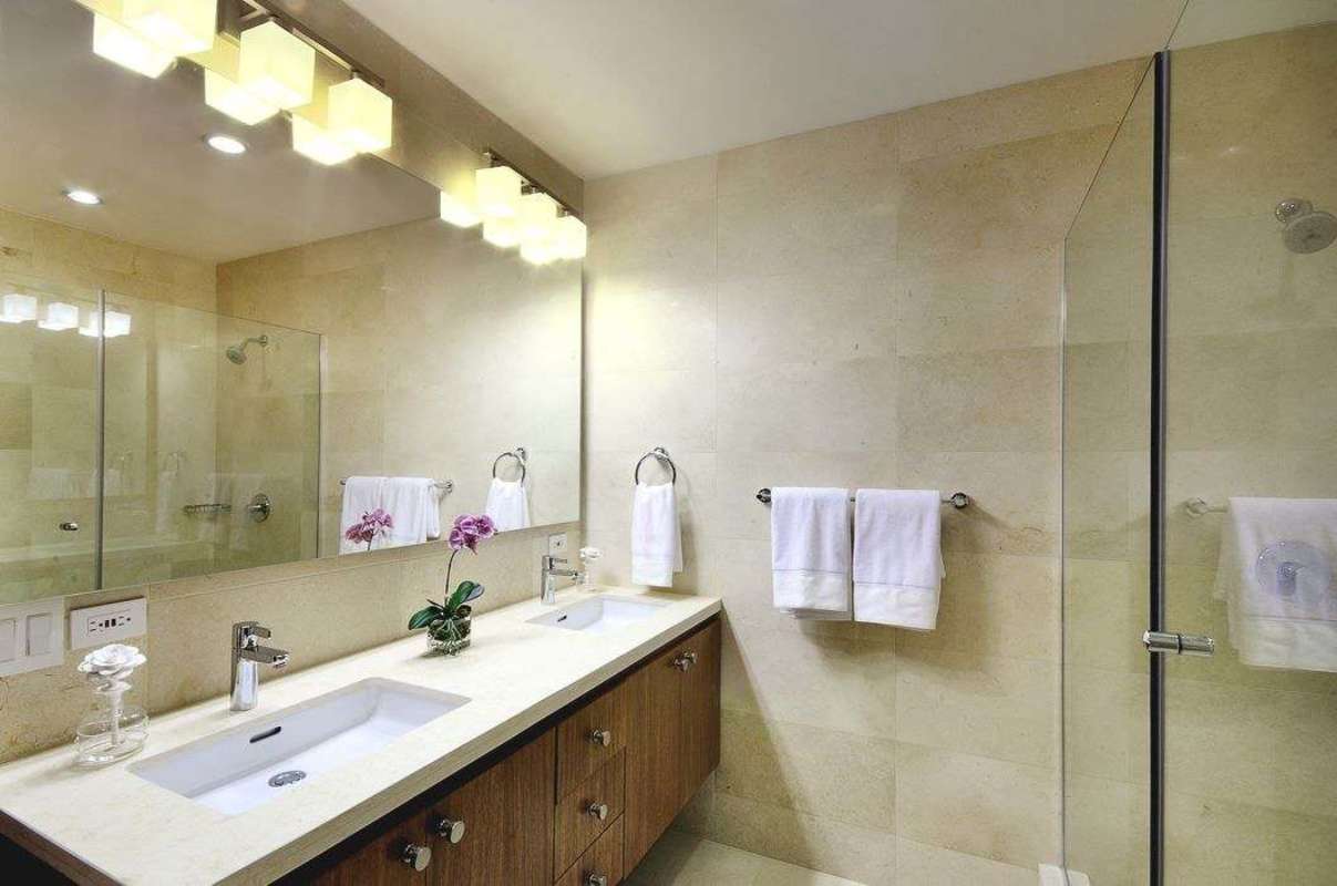 Spacious living room with terrace overlooking golf at PH Oceana Santa Maria Panama