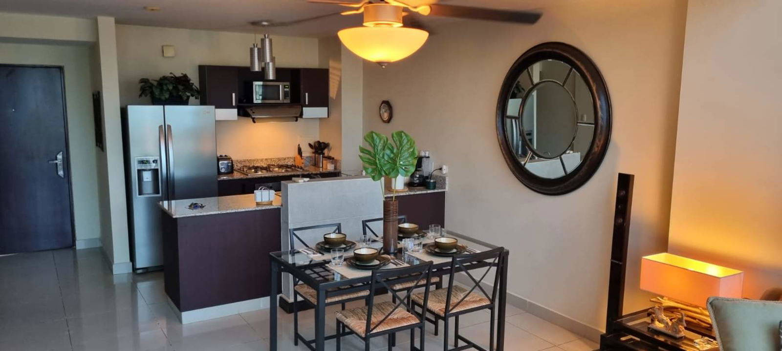 Bright bedroom with large windows panoramic city views PH Royal Plaza Panama