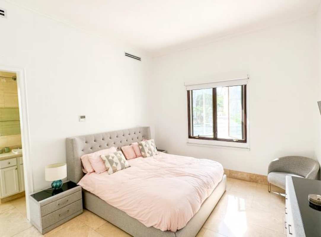 Spacious master suite with terrace golf view Santa María mansion Panama