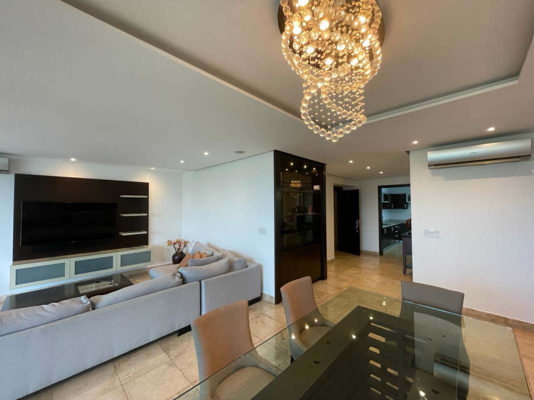 Modern bathroom with glass-enclosed shower vessel sink PH Titanium Costa del Este Panama