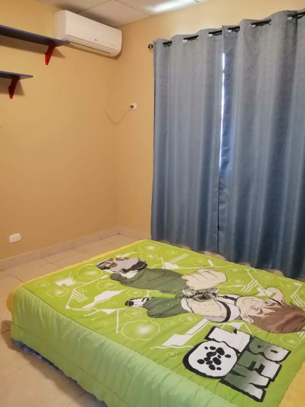 Child bedroom with AC blue curtains cartoon bedspread PH Versalles Costa Sur