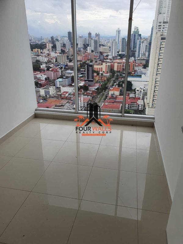Empty interior office with floor-to-ceiling ocean and skyline views PH BOC Panama