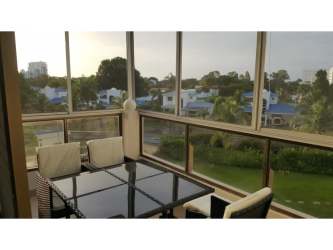 Contemporary kitchen with granite countertops at Villa Azul Playa Blanca Panama