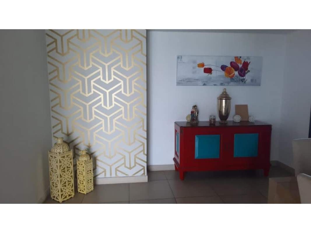 Stylish dining area connected to living room in PH Country Club Costa del Este Panama