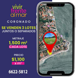 Satellite ad featuring beachfront plots in Coronado Panama development site