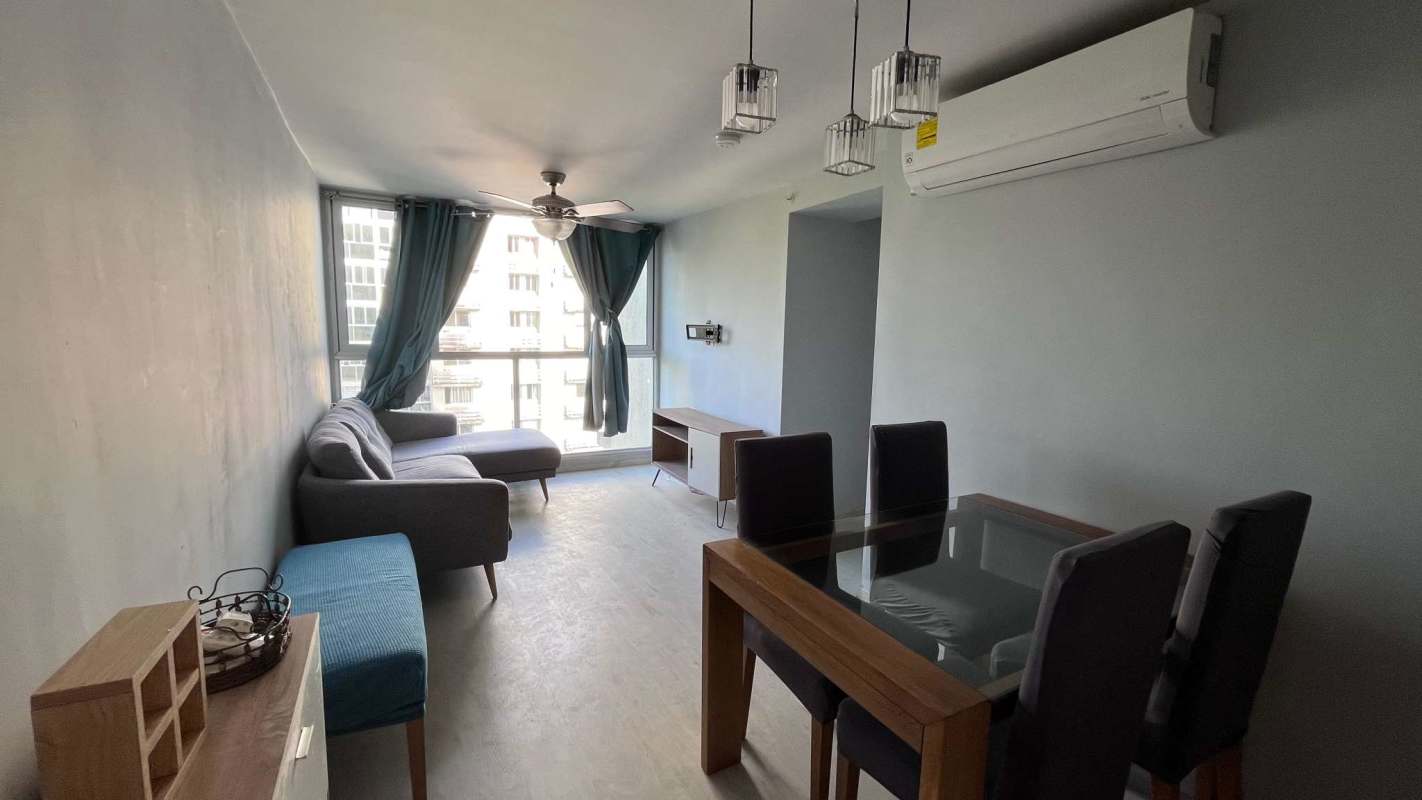 Kitchen with cabinets granite top appliances PH Bella Natura Los Andes Panama furnished