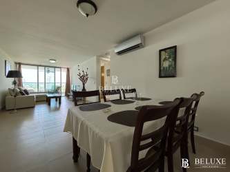 Fully equipped modern kitchen with granite counters and appliances in oceanfront apartment PH Bahia Nueva Gorgona Panama