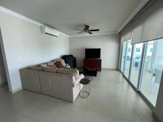 Bathroom with double sink vanity, large mirror, natural light in Balboa II Bijao
