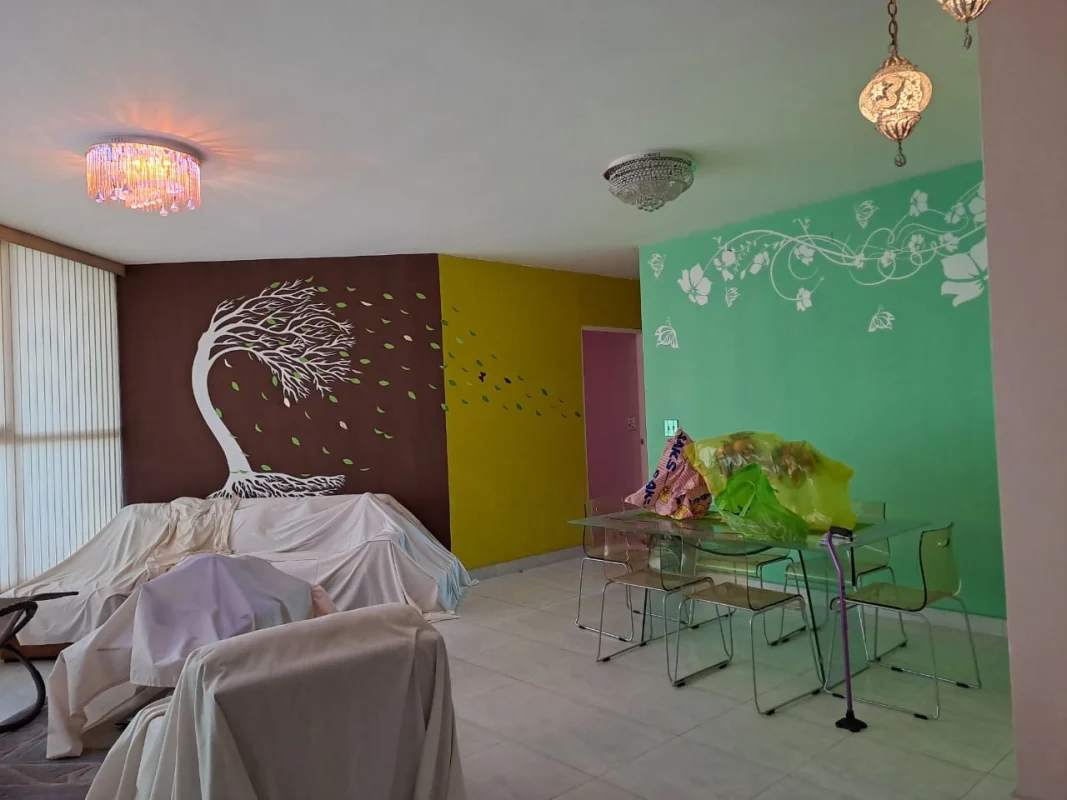 Bathroom featuring modern glass shower and granite sink in PH Luxor Tower Panama