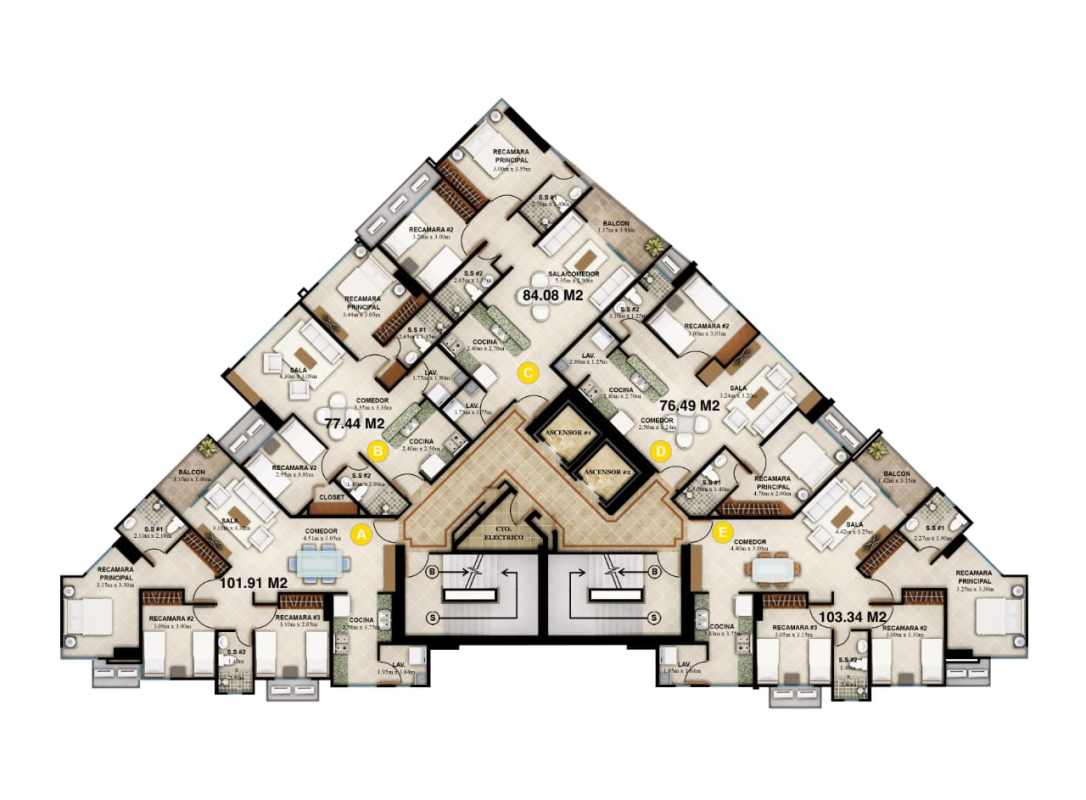 Indoor kids playground with colorful slides climbing area PH La Loma Panama City