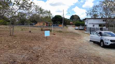 Entrance of land lot in residential area with trees Coronado Panama