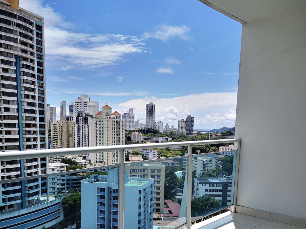 Rooftop swimming pool with skyline views PH Mont Royale Panama apartment building