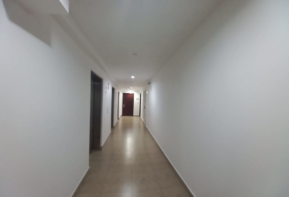 Elevator lobby and hallway at PH The One Tower in Panama City San Francisco neighborhood