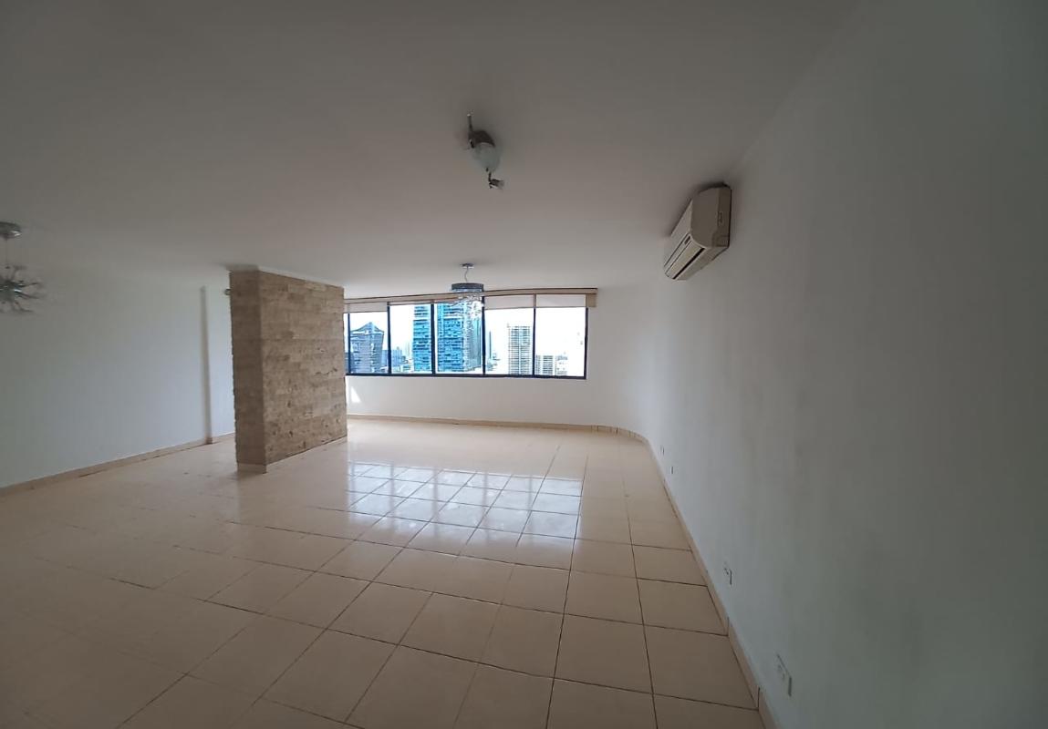 Living dining area with large windows city views PH Marbella Tower Panama