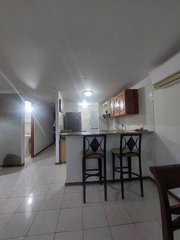 Traditional kitchen cabinetry with stainless sink at Albrook Tower Residence Clayton Panama