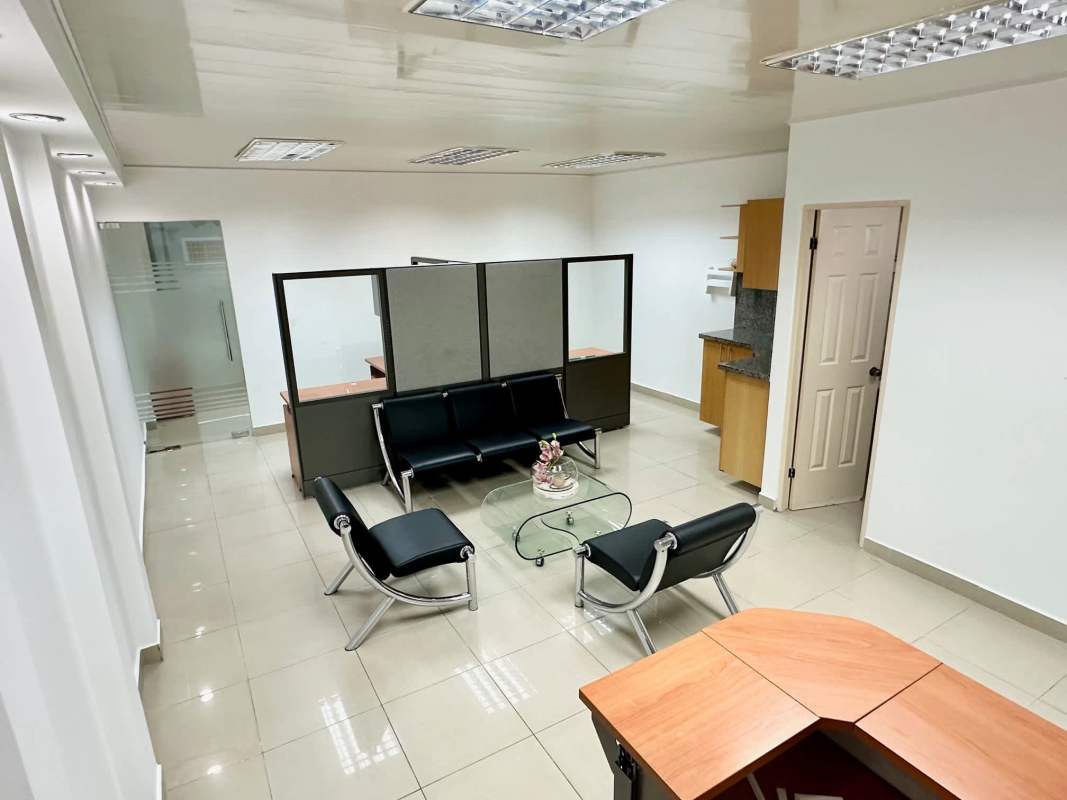 Office workspace with glass partitions desks Plaza Procenter Costa del Este Panama