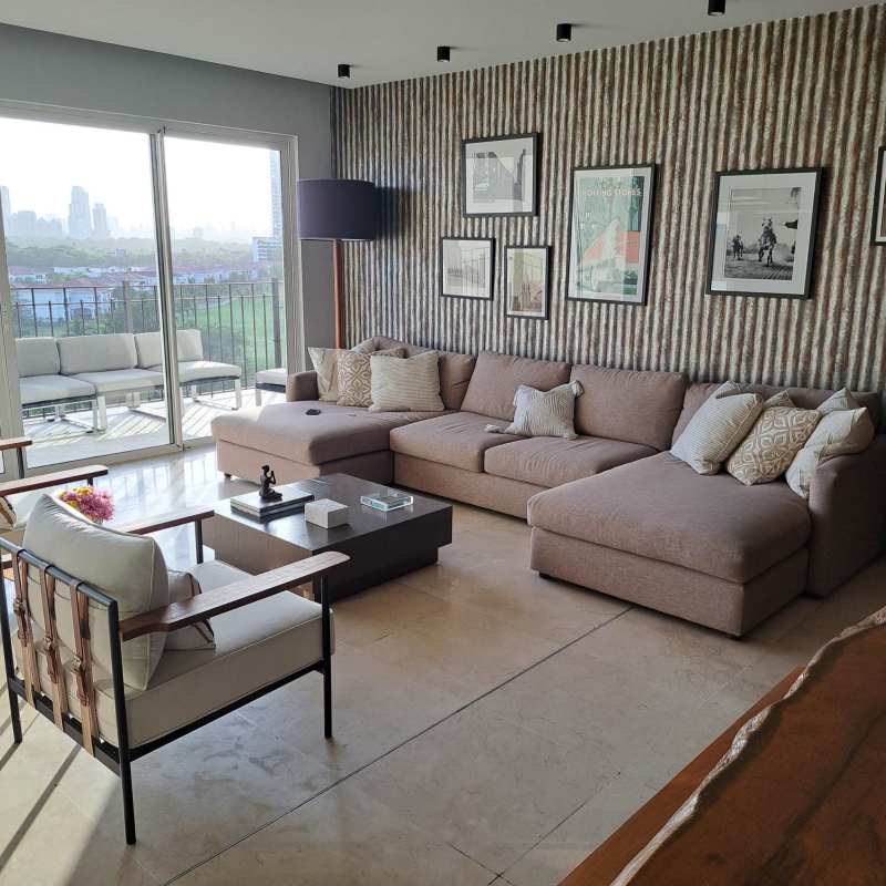 Open plan living dining modern fixtures The Reserve Santa Maria Panama