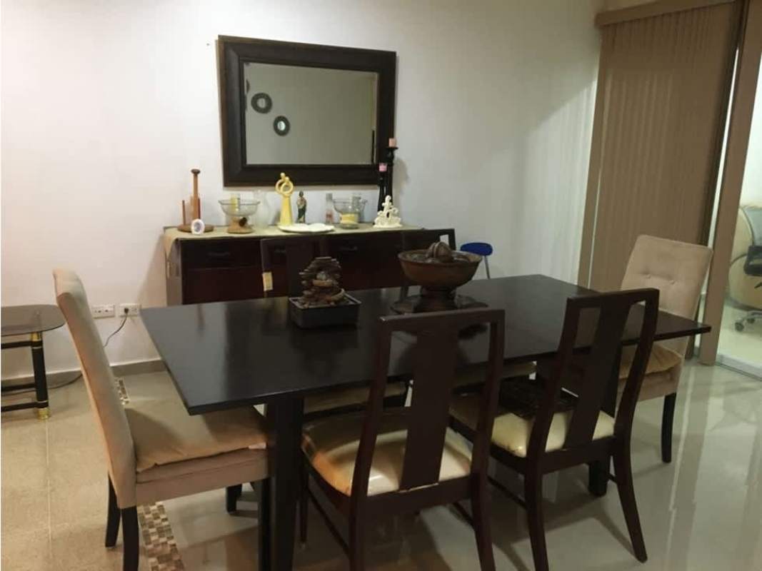 Master bedroom with closet and ensuite bath in furnished house El Bosque Panama