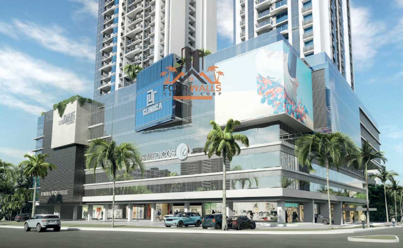 Contemporary high-rise condominium exterior with balconies and glass facade Vía España