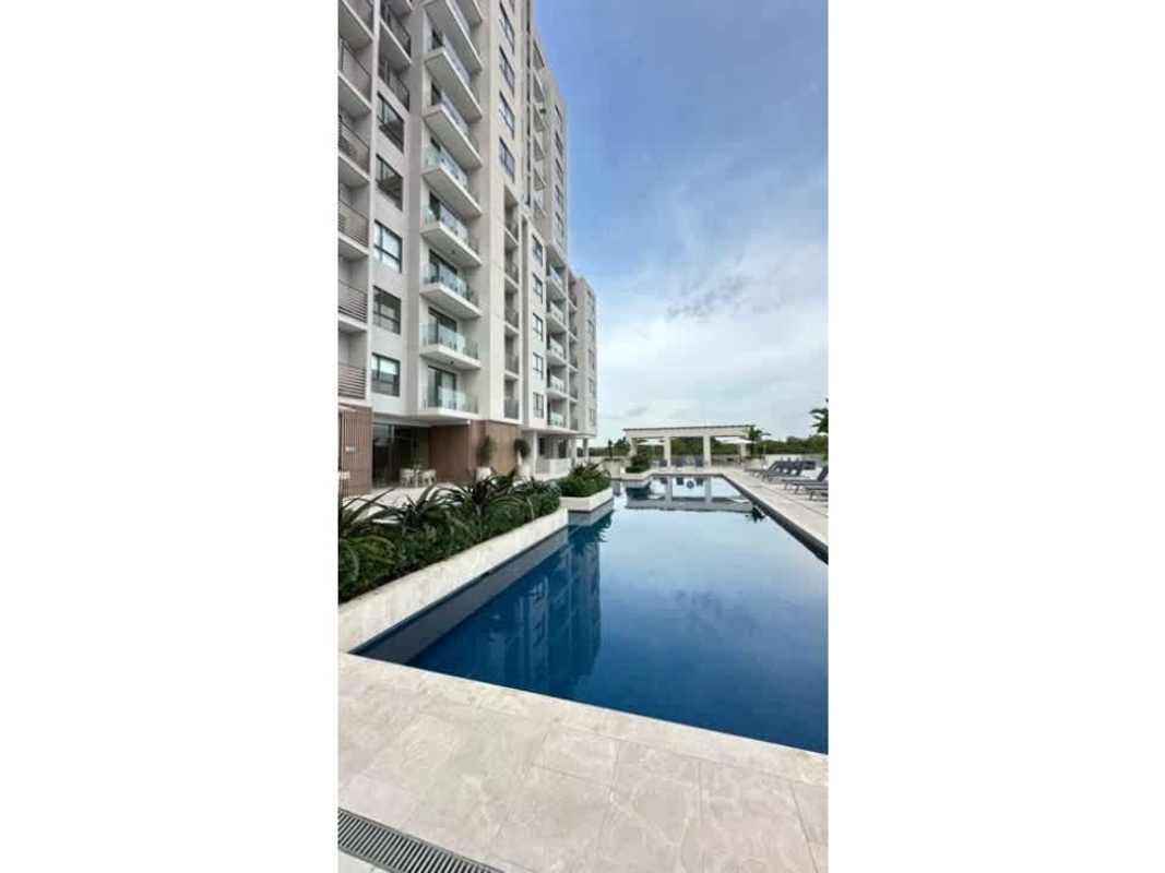 Infinity pool and lounge deck at PH Ocean House Santa Maria luxury condo in Panama