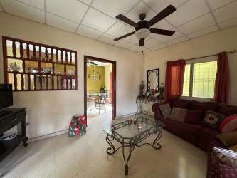 Living room of house with fan, natural light in La Ermita Las Tablas Panama