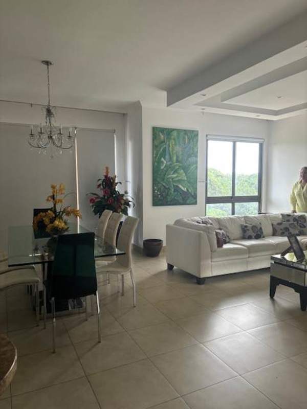 Balcony overlooking Panama Canal, lush gardens, and Bridge of the Americas at PH Amador Heights Panama