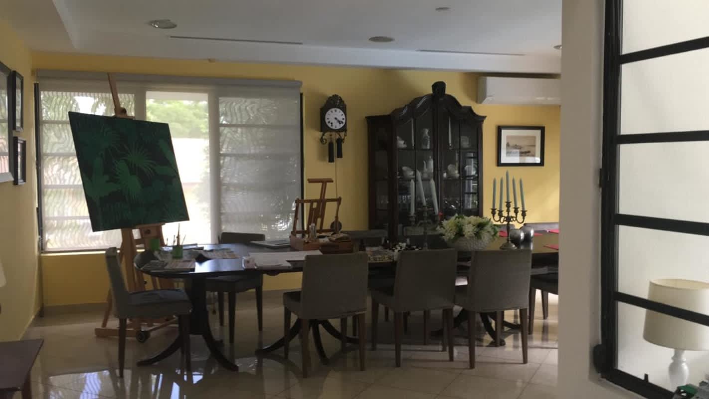 Master bedroom with large window and walk-in closet Cardenas Panama City