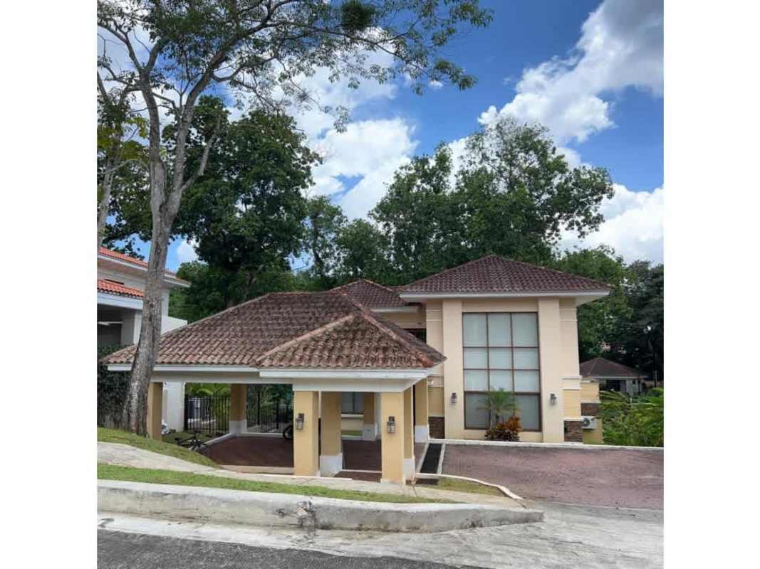 Two-story Mediterranean style luxury home with tropical landscaping Senderos de Camino de Cruces Clayton Panama