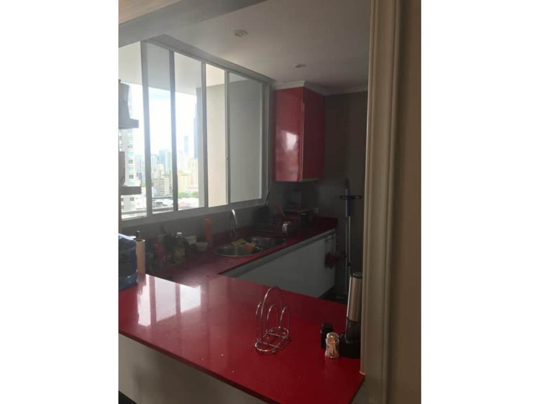 Modern bathroom with jacuzzi, glass shower, marble tiles in PH Luxor El Cangrejo Panama