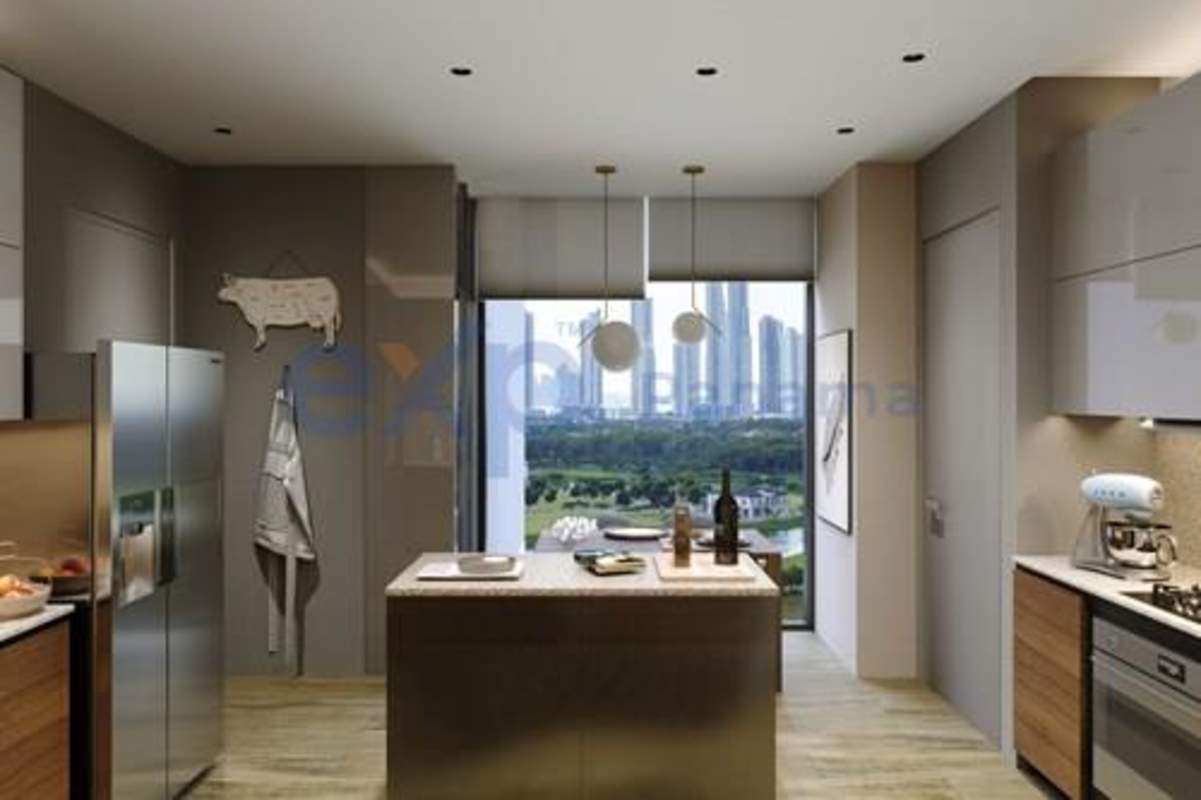 Rooftop infinity pool overlooking golf course and Pacific Ocean Santa Maria Panama