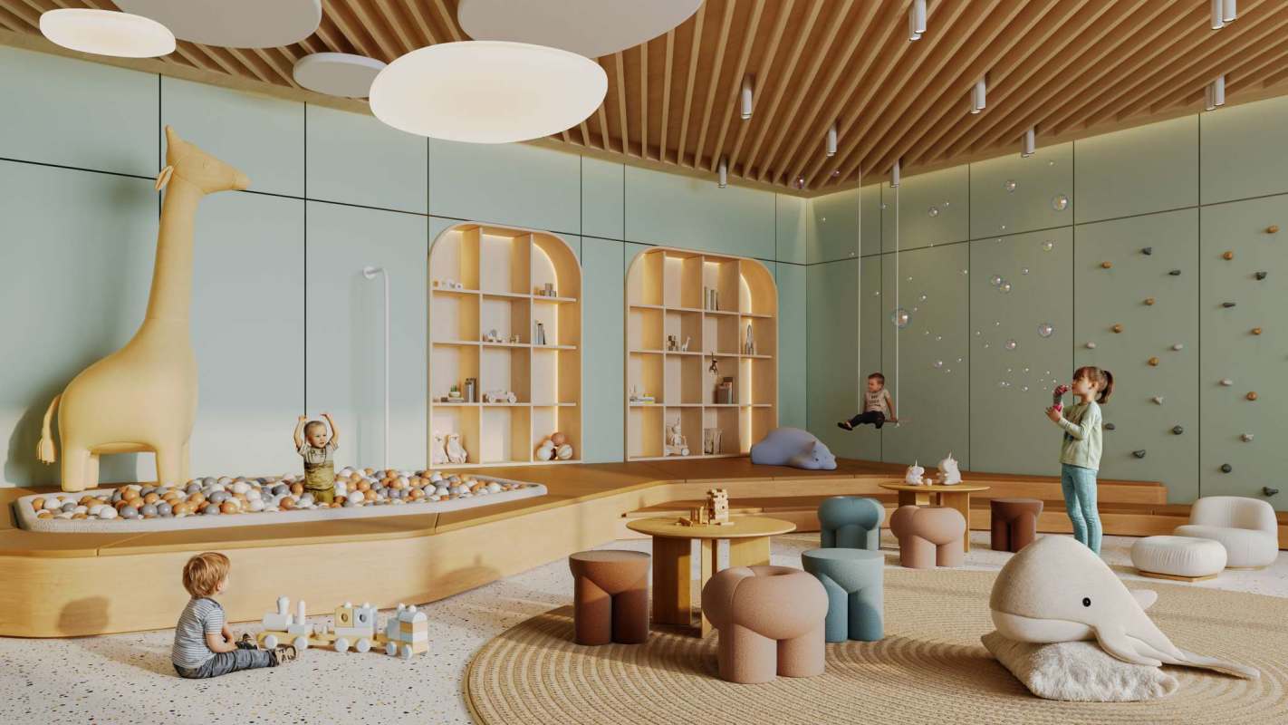 Open-plan living dining room with ocean views in PH Ipanema Costa del Este condo Panama City