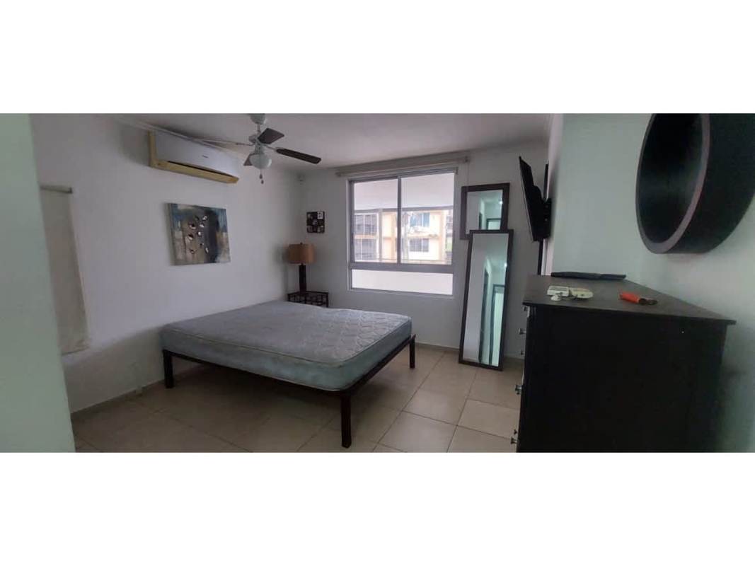 Spacious living dining area with large sliding glass doors at PH Victory Tower Villa de las Fuentes Panama