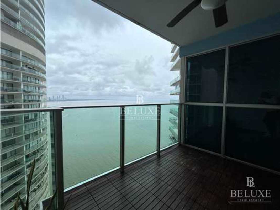 Oceanfront terrace balcony in apartment at PH Oasis on the Bay Panama
