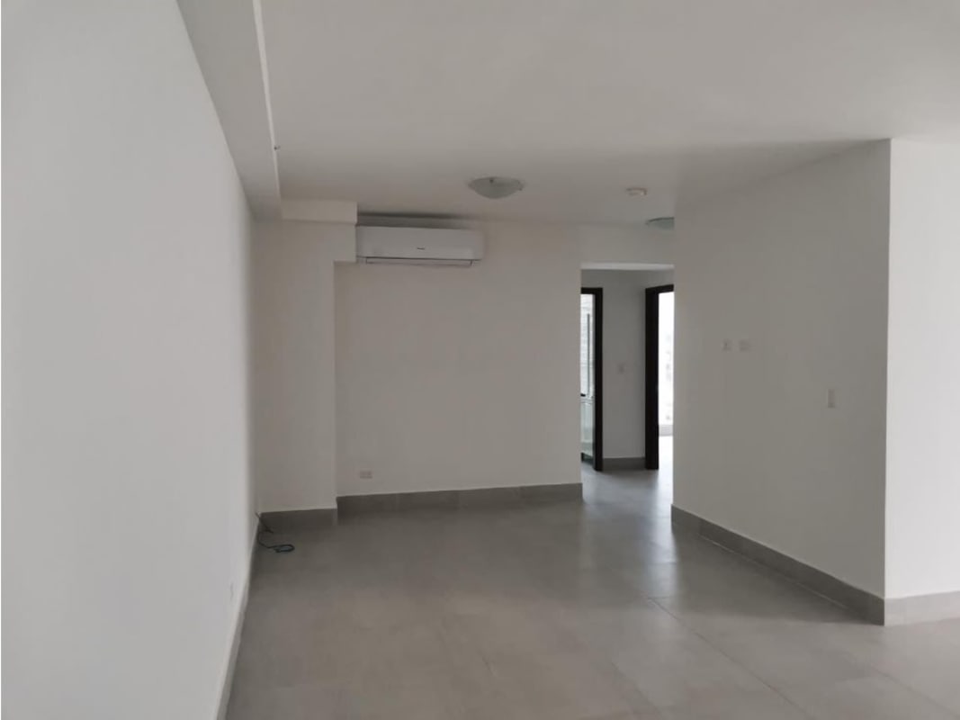 Modern guest bathroom featuring marble vanity and glass shower PH Jade Tower Panama City