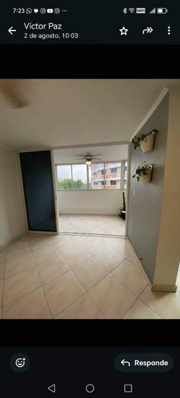 Apartment bathroom with contemporary vanity, mirror, shower in Residencial Llano Bonito Juan Díaz Panama