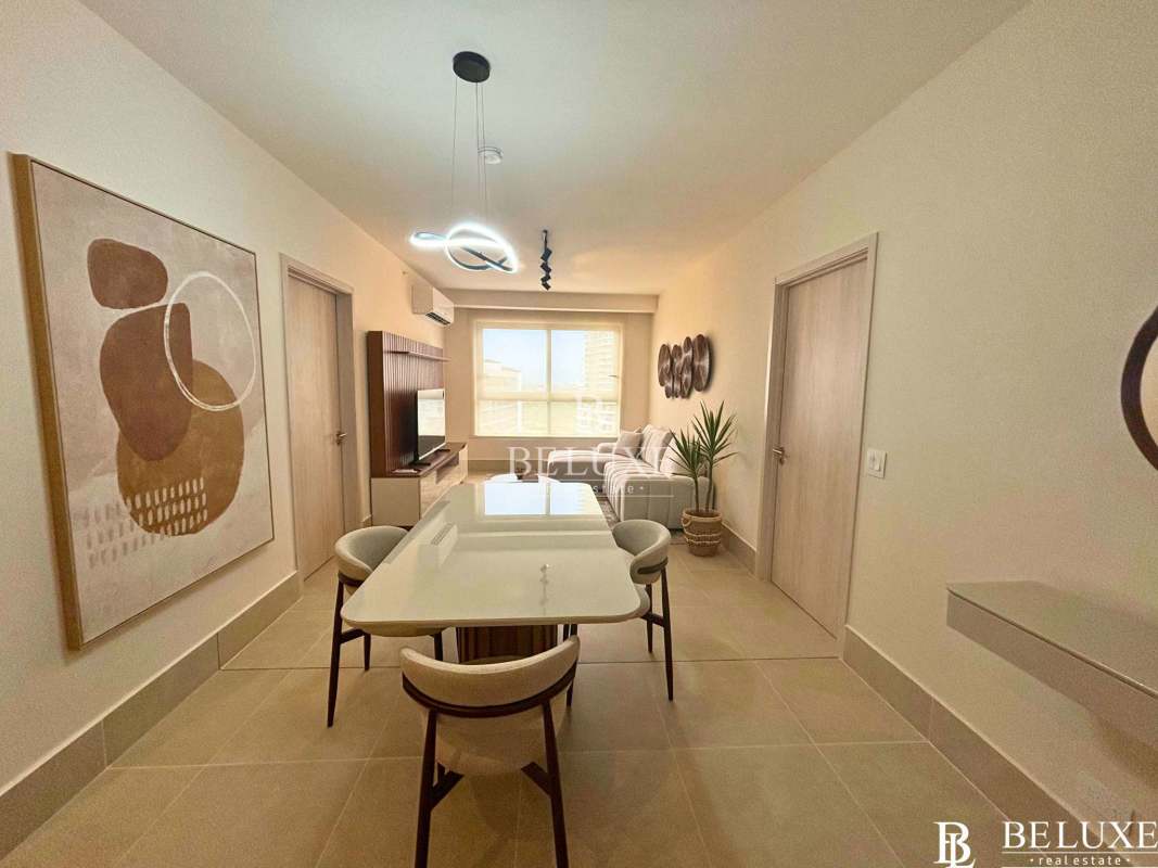 Modern kitchen with sleek cabinets, luxury fixtures in apartment at PH Ocean House Santa María Panama