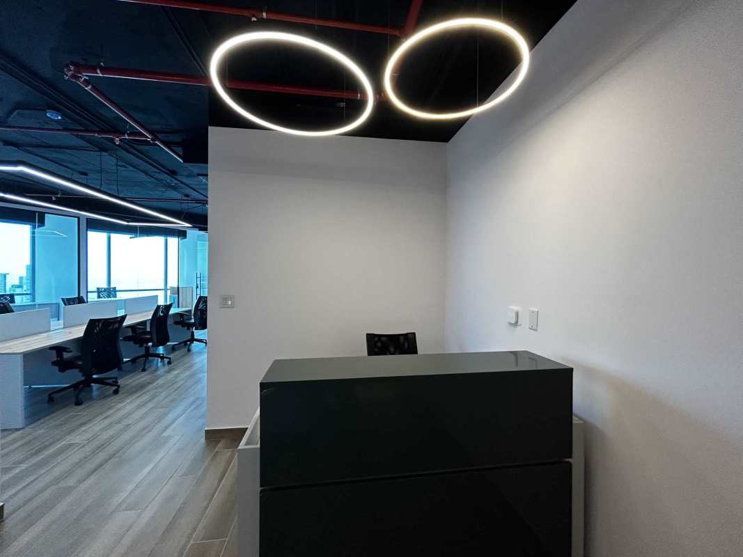 Private office corner with large panoramic windows in Financial Park Costa del Este