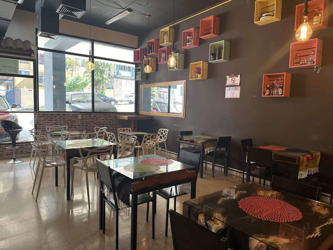 Cozy modern cafe space with decor for sale PH Plaza 12 de Octubre Hato Pintado