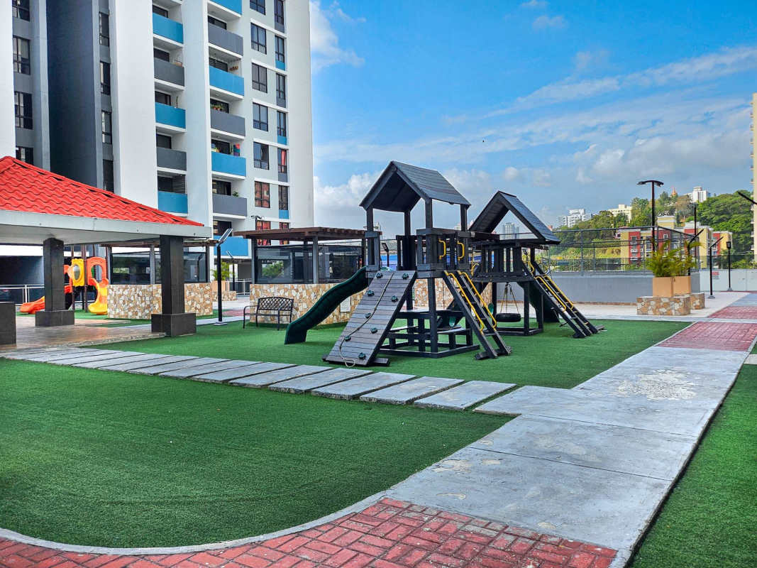 Playground with slides and gazebo for residents PH Terrazas del Rey Condado del Rey