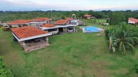 Charming Mediterranean villa with terracotta roof, pool and gardens in Rio Hato Panama