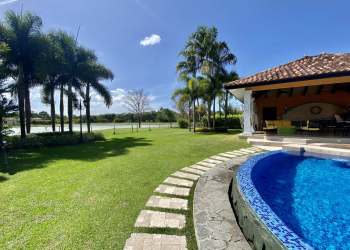Elegant Mediterranean villa with infinity-edge pool and panoramic lake views at Buenaventura Panama