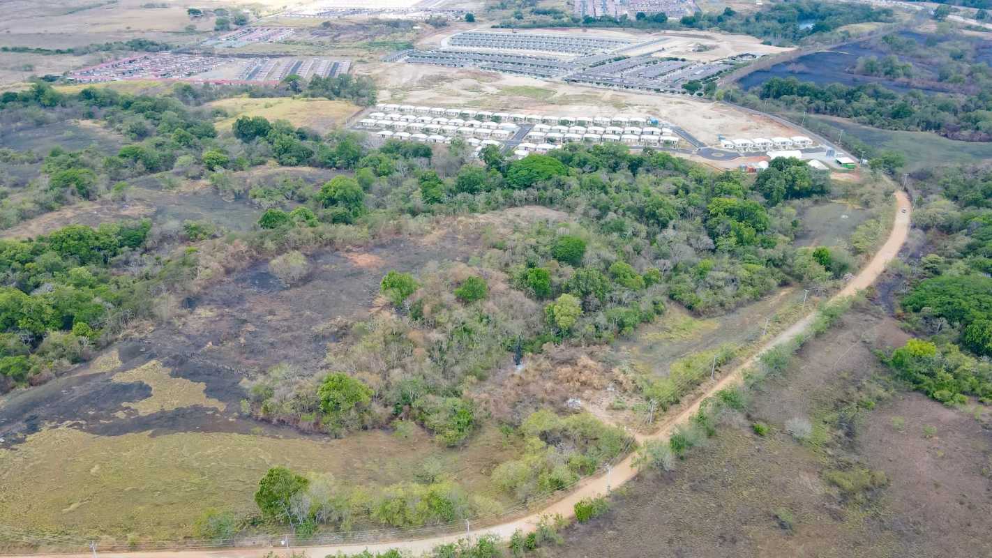 Large undeveloped land parcel aerial view E-24 December district Panama City