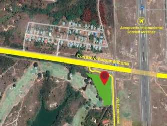 Scenic commercial land plot fronting Panamericana with mountain views near resorts in Panama