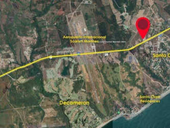 Aerial view of 29080m2 highway frontage lot investment opportunity Santa Clara