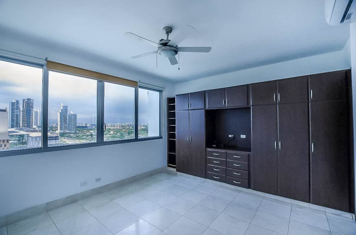 Kitchen with granite countertops, stainless steel refrigerator at PH Ocean Two Costa del Este Panama