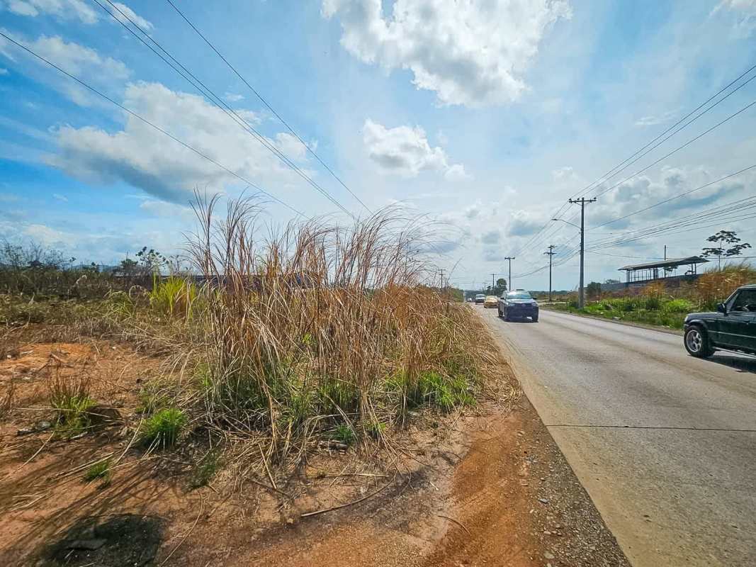 Undeveloped land lot with utility poles and open landscape in Pacora Tanara Panama