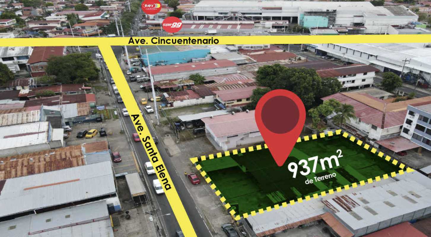 Highlight of corner commercial plot on Santa Elena and Cincuentenario avenues in Panama City