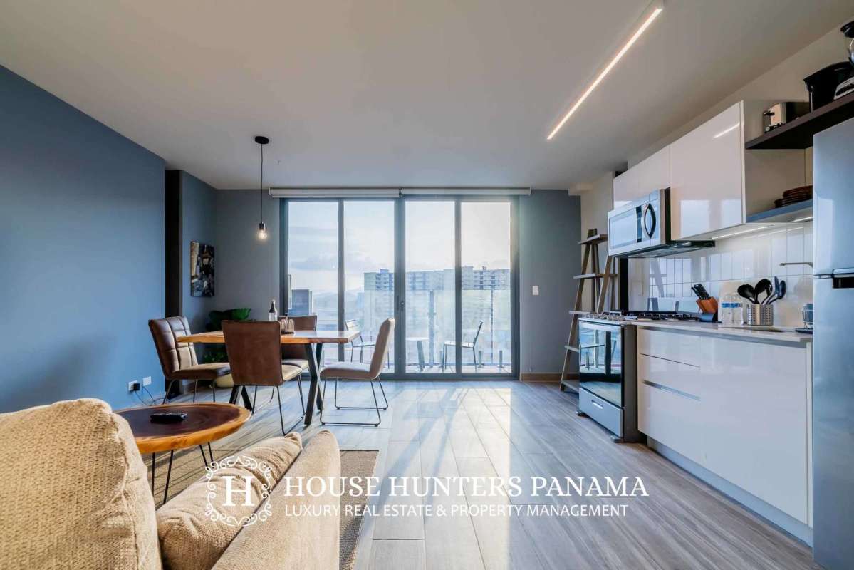 Contemporary bathroom with walk-in shower and vanity PH Casco View Casco Viejo Panama