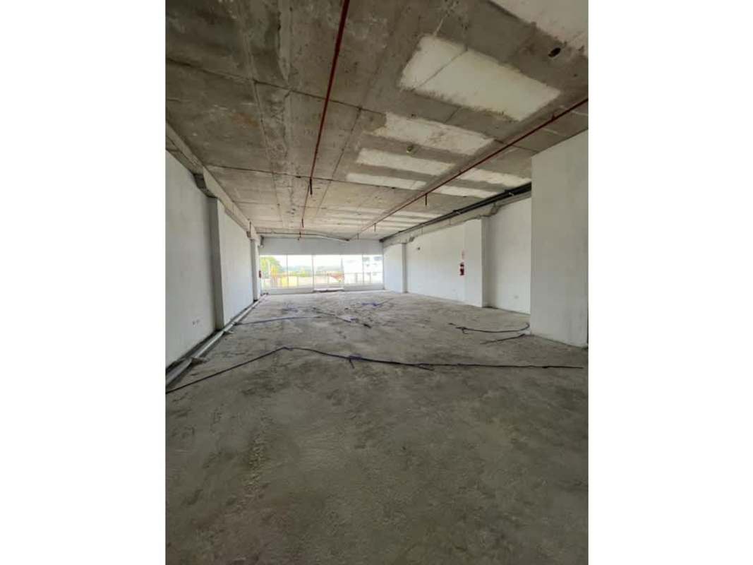 Shell condition commercial or office unit with exposed ceiling and wiring at Terrazas de Albrook Panama