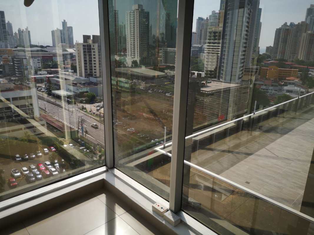 Panama City skyline view from office in PH BICSA Tower Obarrio for sale or rent